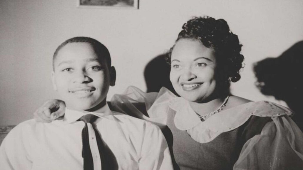 Emmett Till and his mother, Mamie Till-Mobley, at home in Chicago. (Photo from the collection of the Smithsonian National Museum of African American History and Culture, gift of the Mamie Till Mobley family)